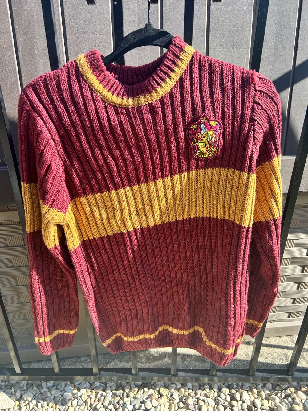 Universal Studios Harry Potter Gryffindor Knit Sweater in Burgundy and Gold